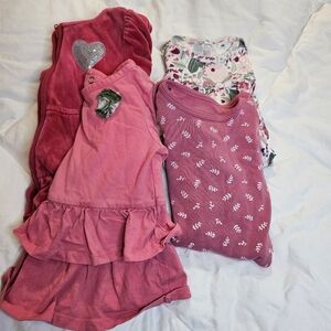 18M Girls Clothing Bundle – Onesies, Hoodie & Ruffle Top – Just One You, Carter’